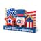 Glitzhome® 11.75" Patriotic Americana Wooden Block Table Decor